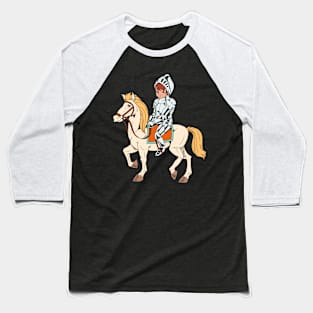 Boy in armor riding horse - knight Baseball T-Shirt